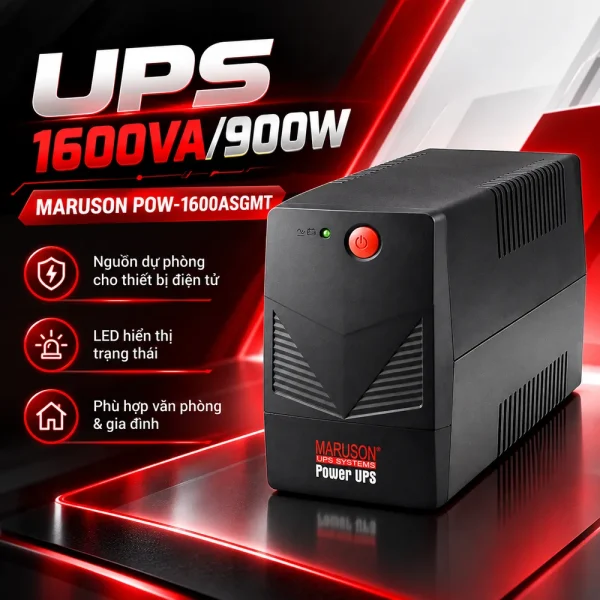 Chuyên Cung Cấp Bộ Lưu Điện UPS MARUSON POW-1600ASGMT 1600VA/900W
