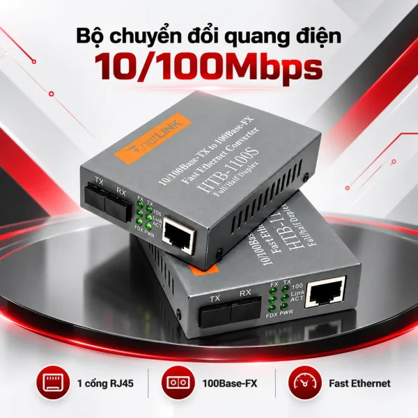 Converter quang 2 sợi Netlink HTB-1100S