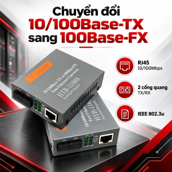 Converter quang 2 sợi Netlink HTB-1100S