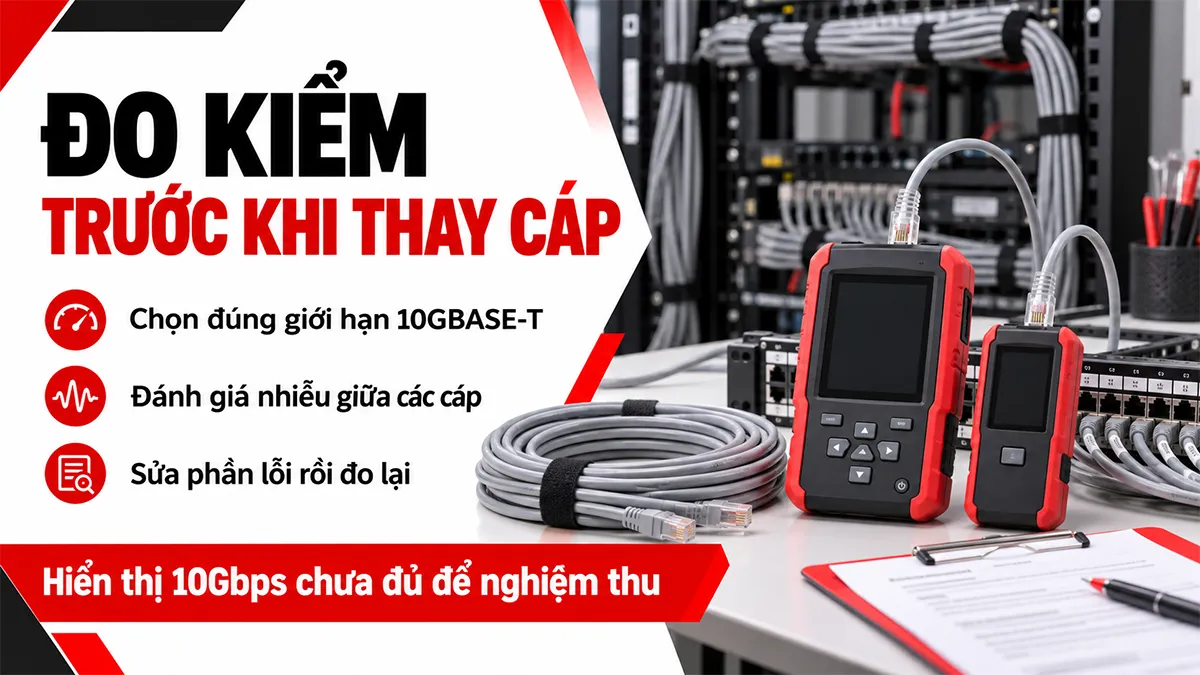đo kiểm trước khi thay cáp