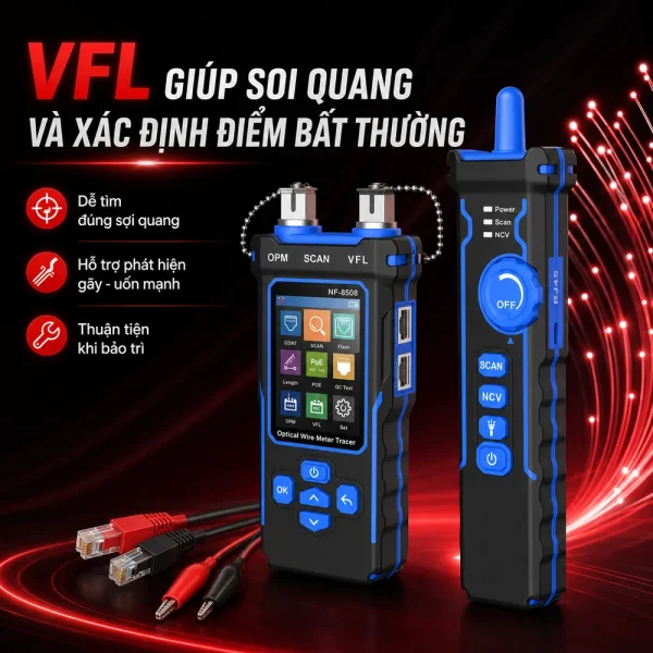 Máy Đo Công Suất Quang – Test Mạng Đa Năng NF-8508