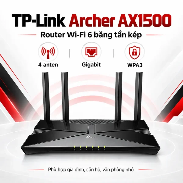 Router Wi-Fi 6 AX1500 TP-Link Archer AX1500