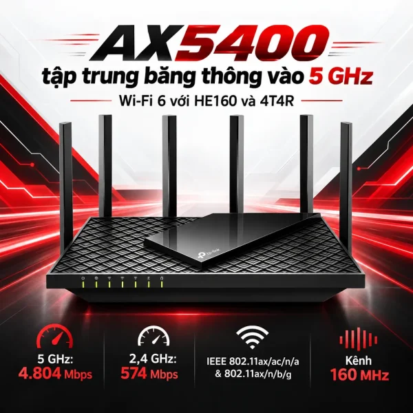 Router Wi-Fi 6 Băng Tần Kép Gigabit AX5400 Archer AX73