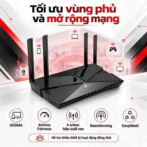 Router Wi-Fi 6 Băng Tần Kép TP-Link AX1800 Archer AX23