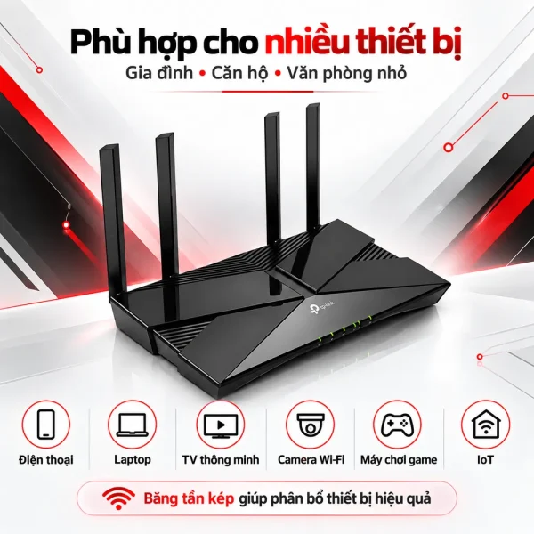 Router Wi-Fi 6 Băng Tần Kép TP-Link AX1800 Archer AX23