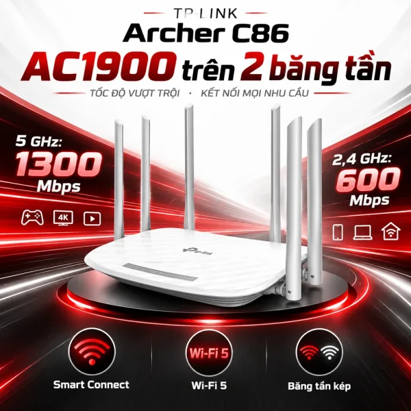 Router Wi-Fi MU-MIMO AC1900 ArCher C86