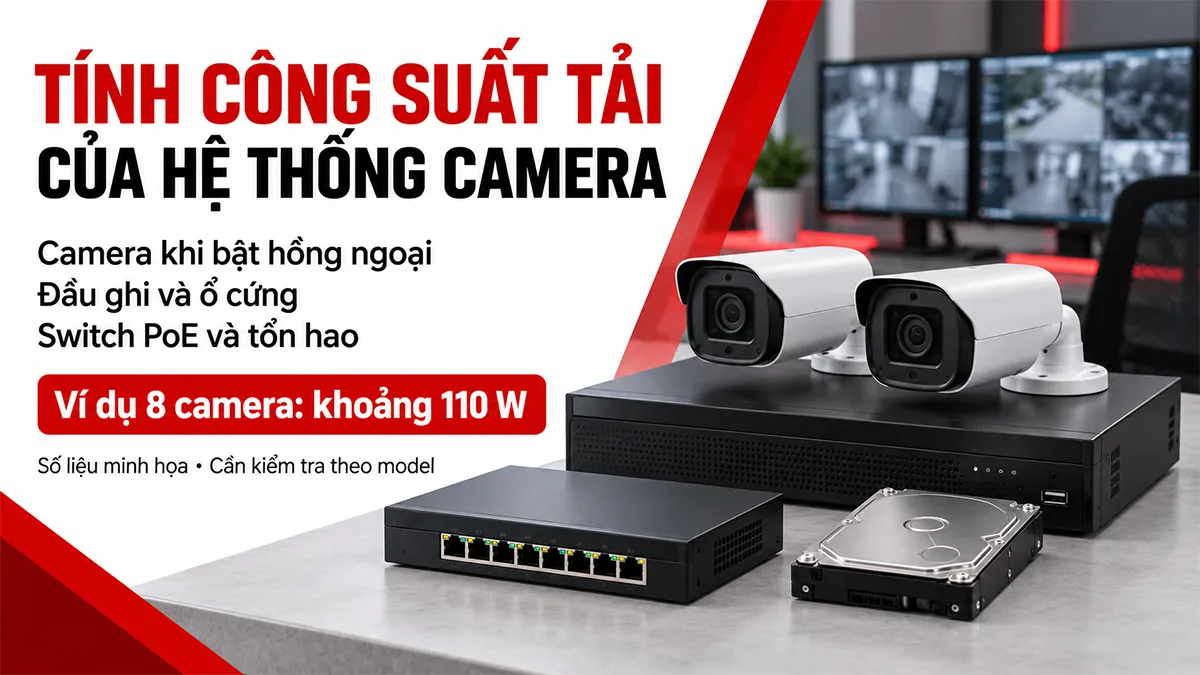tính công suất tải của hệ thống camera