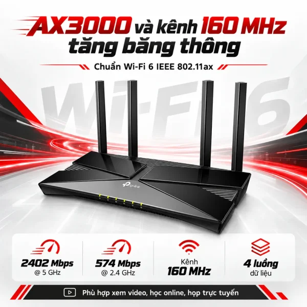 TP-Link Archer AX53 AX3000 – Router Wi-Fi 6 Gigabit Băng Tần Kép