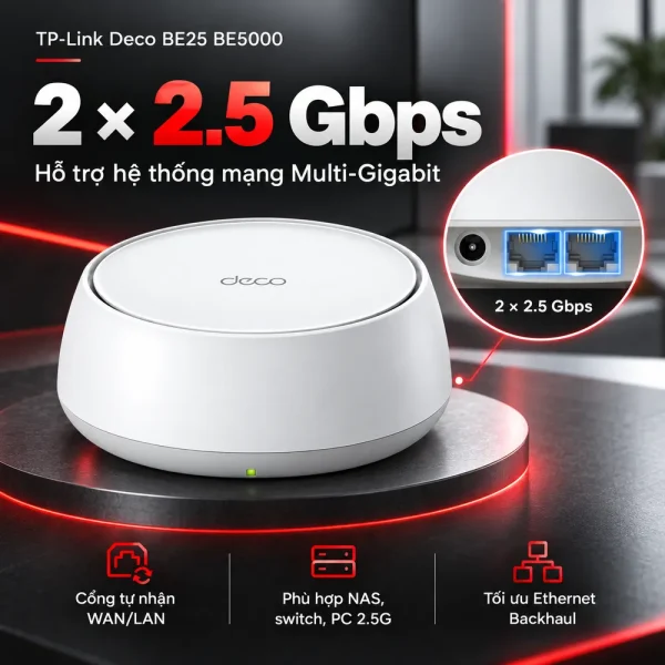 TP-Link Deco BE25 BE5000 – Hệ thống Wi-Fi Mesh chuẩn Wi-Fi 7