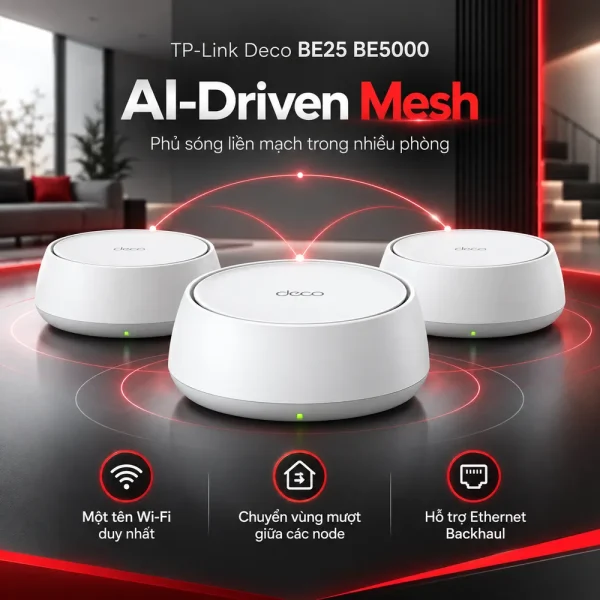 TP-Link Deco BE25 BE5000 – Hệ thống Wi-Fi Mesh chuẩn Wi-Fi 7