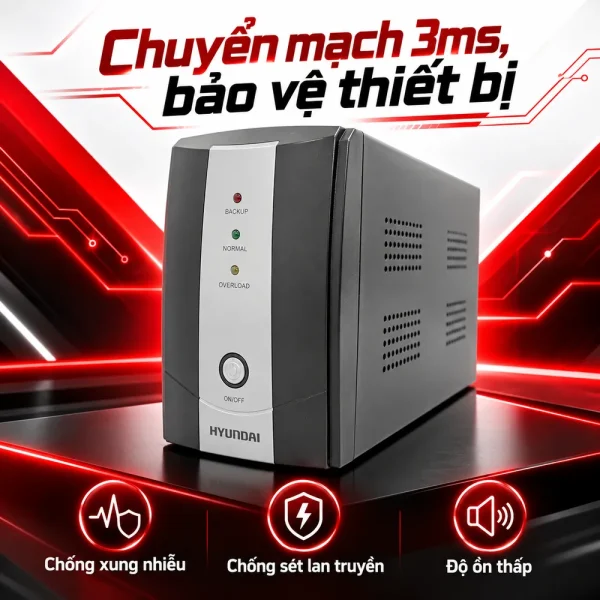 UPS Hyundai Offline 1000VA/600W HD-1000VA