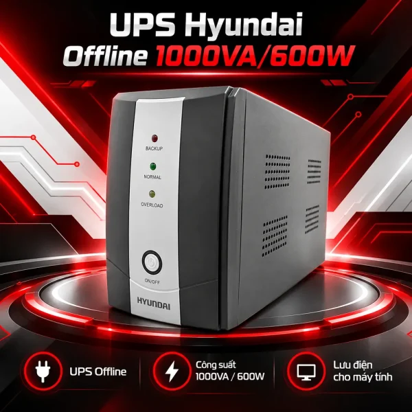 UPS Hyundai Offline 1000VA/600W HD-1000VA