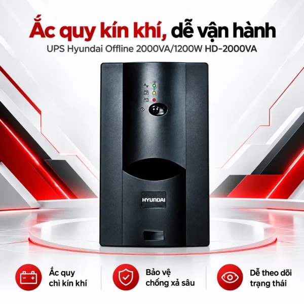 UPS Hyundai Offline 2000VA/1200W HD-2000VA