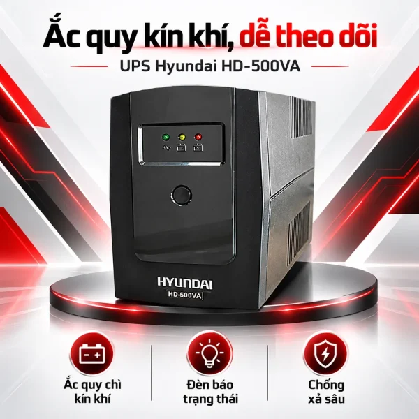 UPS Hyundai Offline 500VA/300W HD-500VA