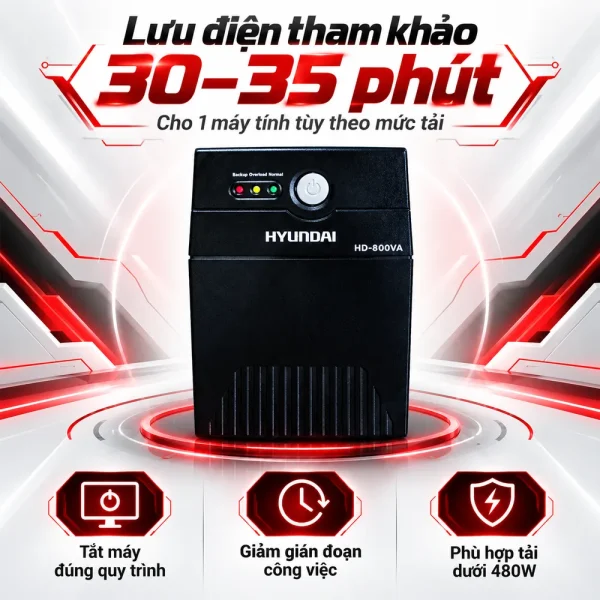 UPS Hyundai Offline 800VA/480W HD-800VA