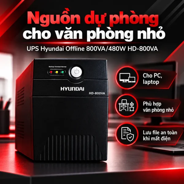 UPS Hyundai Offline 800VA/480W HD-800VA
