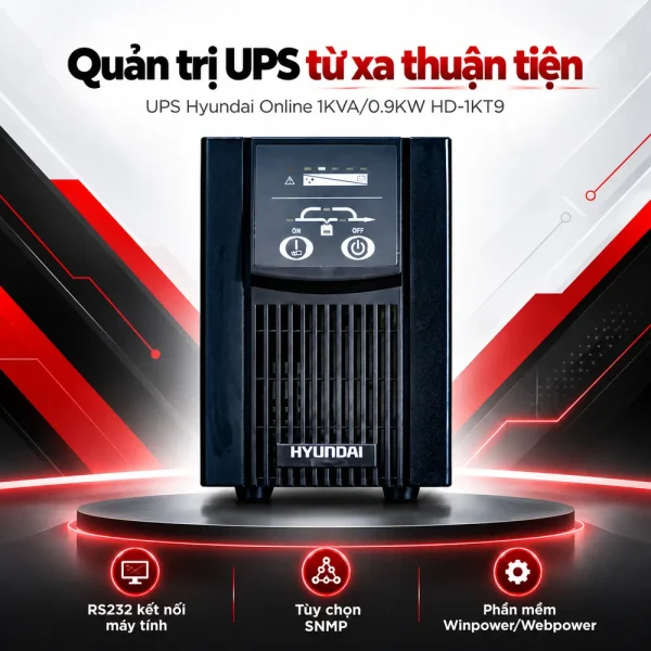 UPS Hyundai Online 1KVA/0.9W HD-1KT9