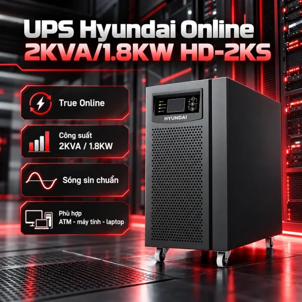 UPS HyunDai Online 2KVA/1.8KW HD-2KS