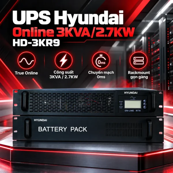 UPS HyunDai Online 3KVA/2.7KW HD-3KR9