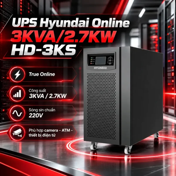 UPS HyunDai Online 3KVA/2.7KW HD-3KS