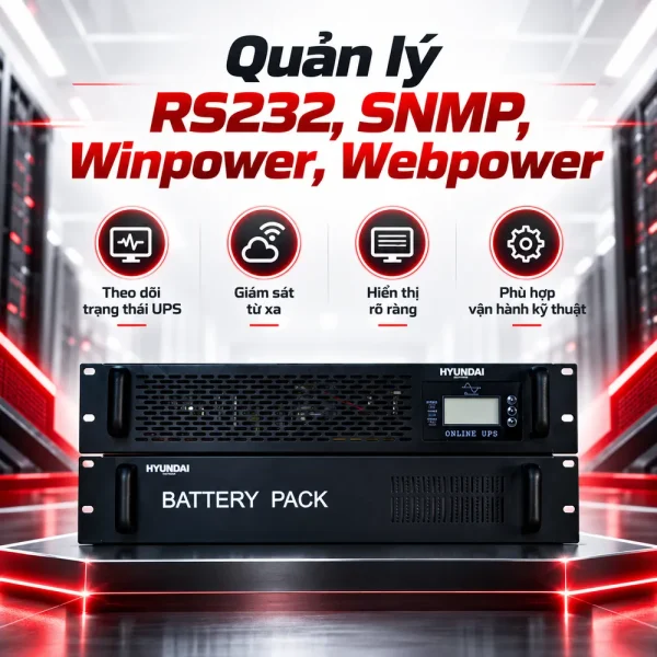 UPS HyunDai Rack Online 1KVA/0.9KW HD-1KR9