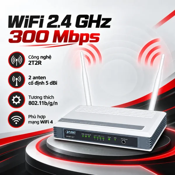 Wireless PLANET WNRT-627 300Mbps 802.11n Broadband Router