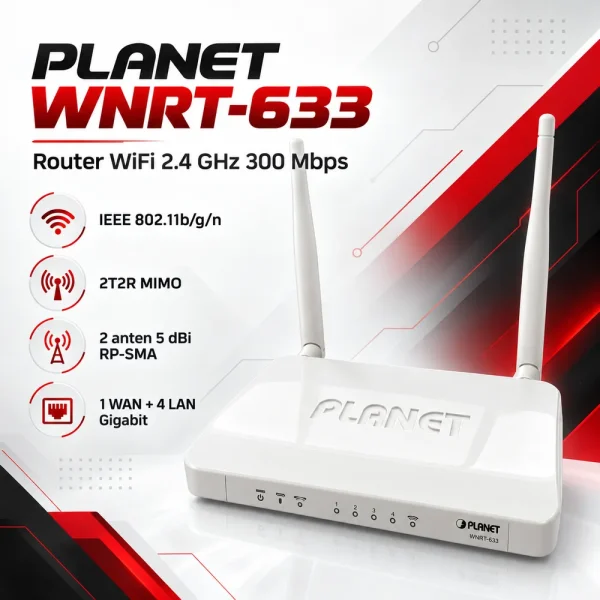 Wireless Router PLANET 300Mbps 802.11n WNRT-633 chất lượng cao