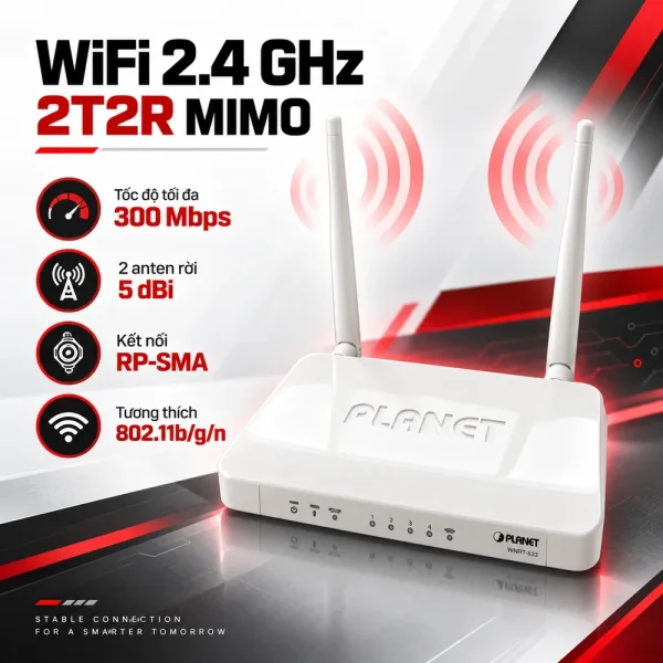 Wireless Router PLANET 300Mbps 802.11n WNRT-633 chất lượng cao