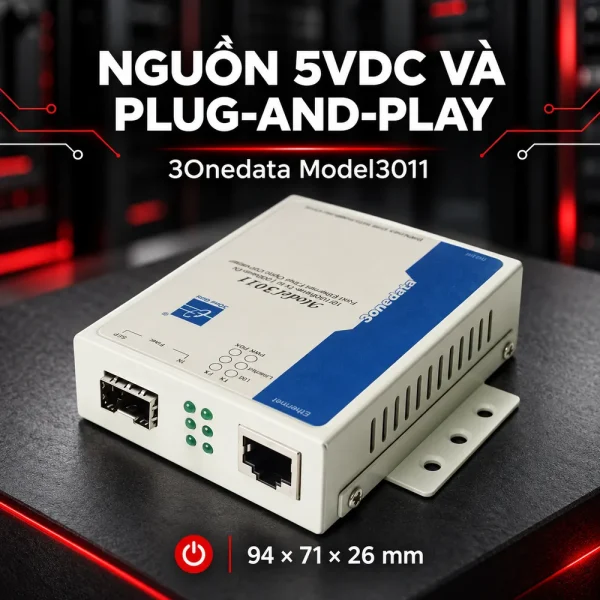 Bộ chuyển đổi quang điện 1 cổng Gigabit Ethernet sang SFP Model3011