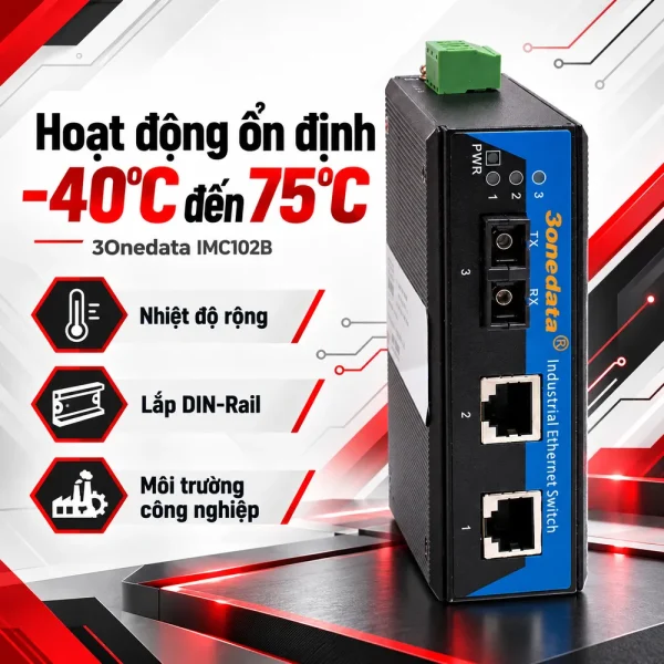 Bộ chuyển đổi quang điện 3Onedata Model IMC102B