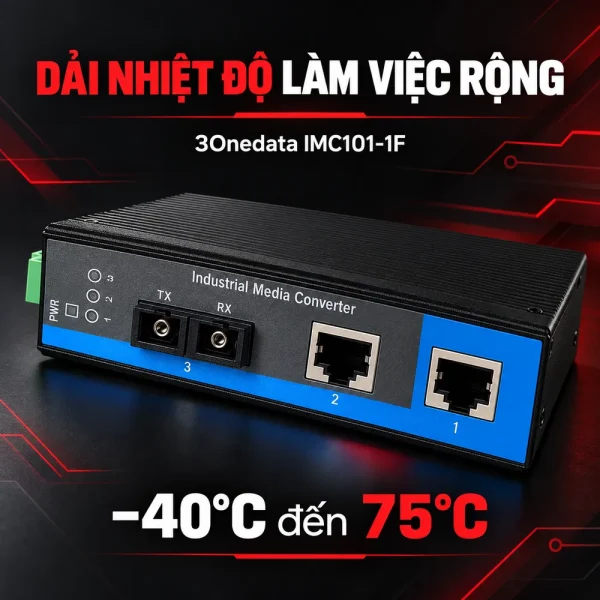 Bộ chuyển đổi quang điện công nghiệp 3Onedata Model IMC101-1F