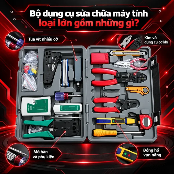 Bộ dụng cụ sửa chữa máy tính (loại lớn), chính hãng