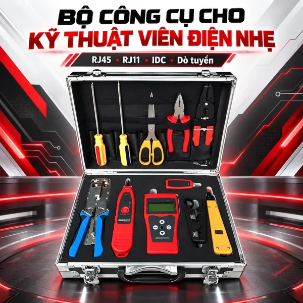 Bộ dụng cụ thi công cáp mạng ANCOMTECK ACT-K508
