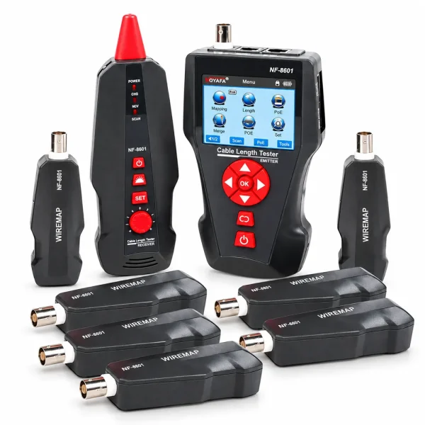 Bộ test mạng NOYAFA NF-8601W: Đo chiều dài, dò dây và kiểm tra PoE