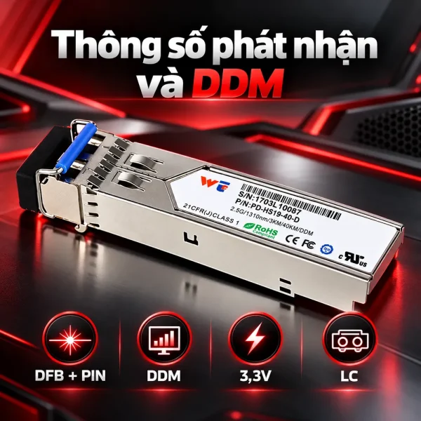 Bộ thu phát quang SFP WTPD-HXX9-40Lx-D CWDM
