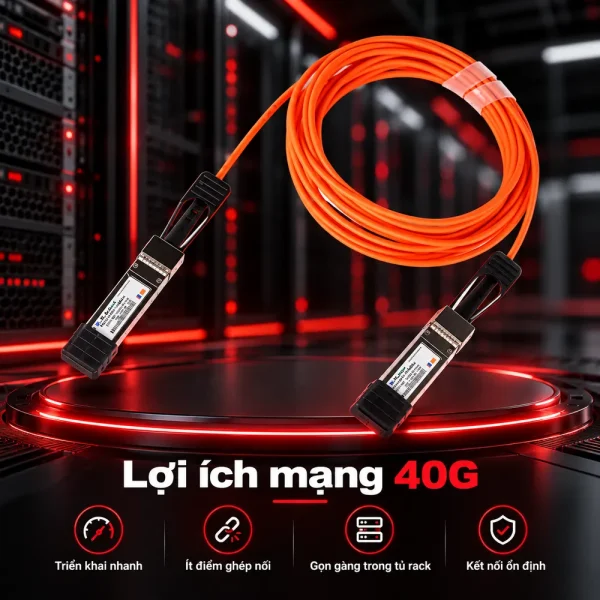 Cáp quang chủ động 40G QSFP+ WT- QSFP+ AOC