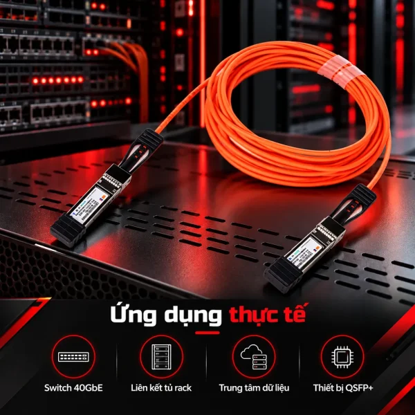 Cáp quang chủ động 40G QSFP+ WT- QSFP+ AOC