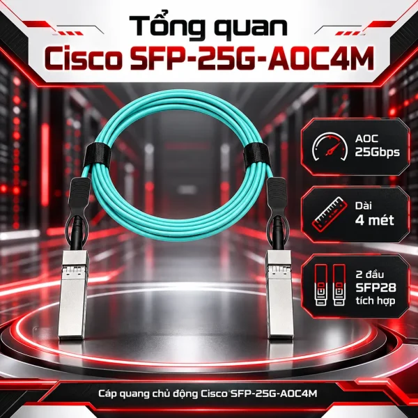 Cáp quang Cisco SFP-25G-AOC4M dài 4m