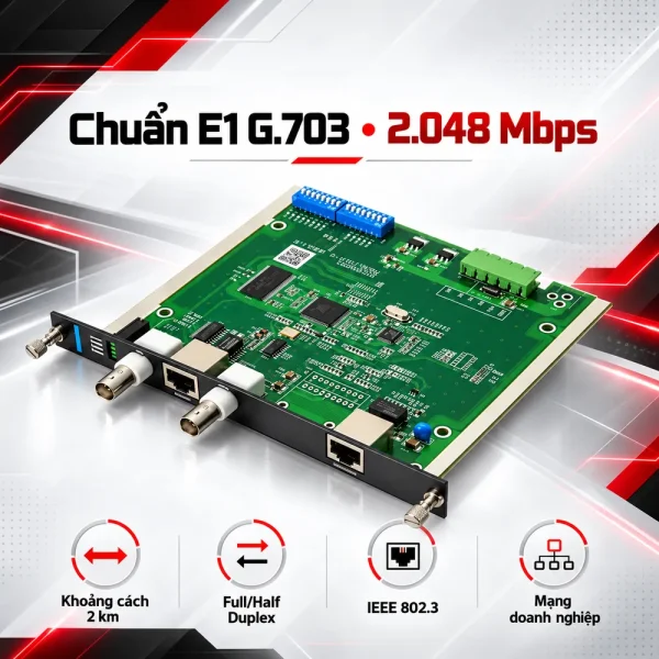 CARD7211 CARD chuyển đổi E1 sang Ethernet
