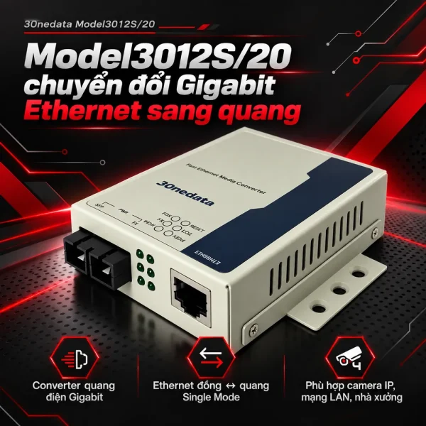 Converter quang 3Onedata Model 3012S/20