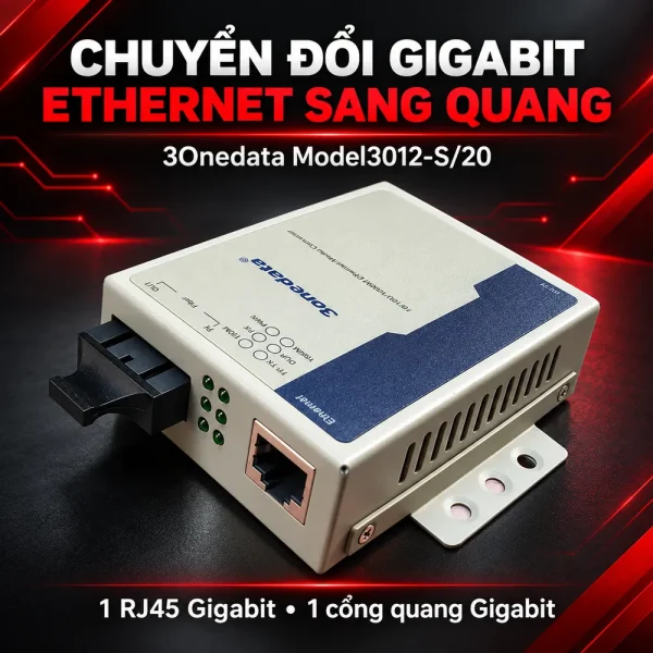 Converter quang 3Onedata Model 3012S/40
