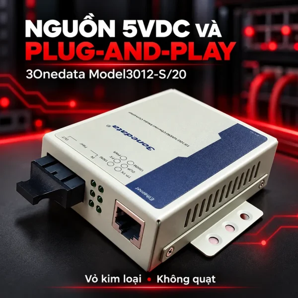 Converter quang 3Onedata Model 3012S/40