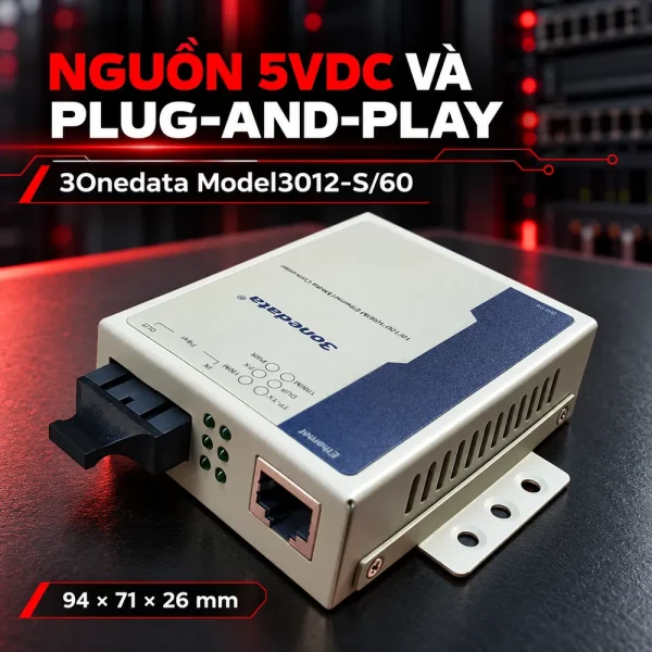Converter quang 3Onedata Model 3012S/60