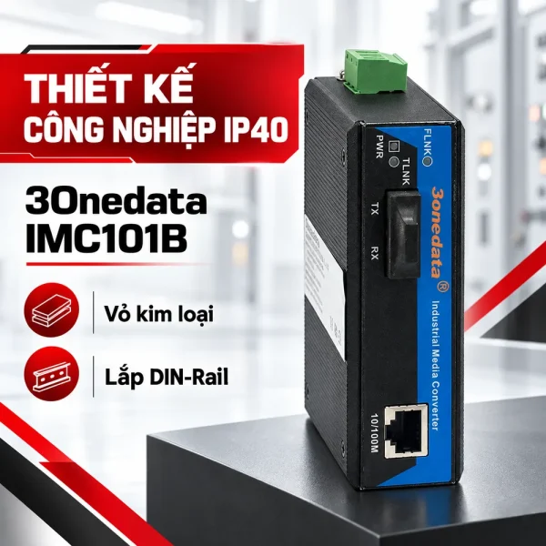 Converter quang điện công nghiệp – 3Onedata Model IMC101B