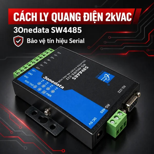Converter quang RS232/485 3Onedata Model SW4485