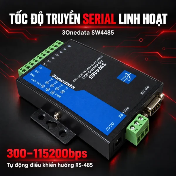 Converter quang RS232/485 3Onedata Model SW4485