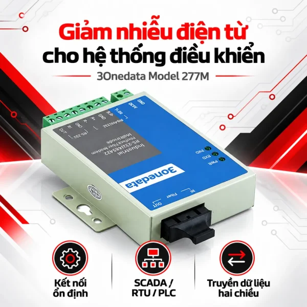Converter quang RS232 sang quang – 3onedata Model 277M