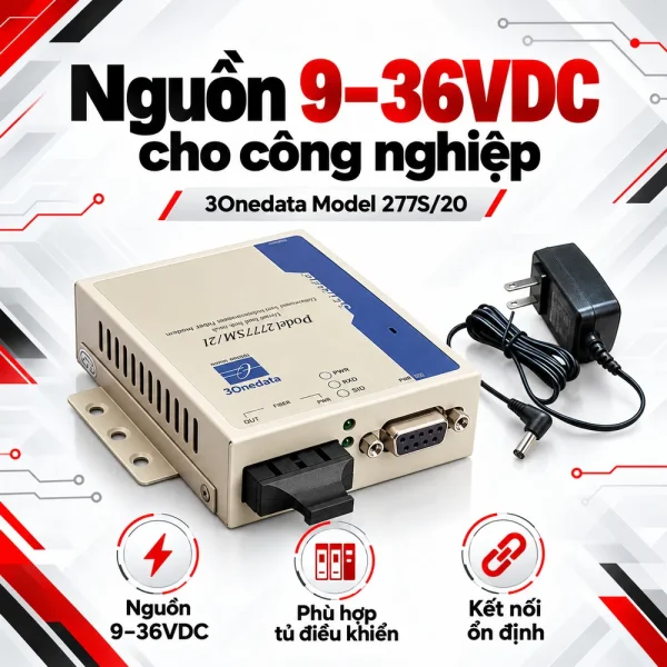 Converter quang RS232 sang quang 3onedata Model 277S/20