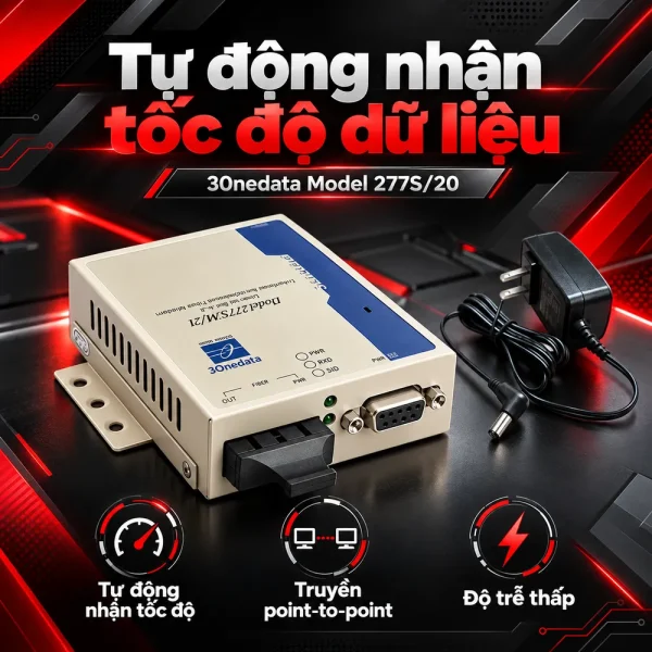 Converter quang RS232 sang quang 3onedata Model 277S/20