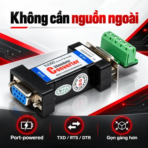 Converter quang RS232 sang RS422 3Onedata Model TLC422